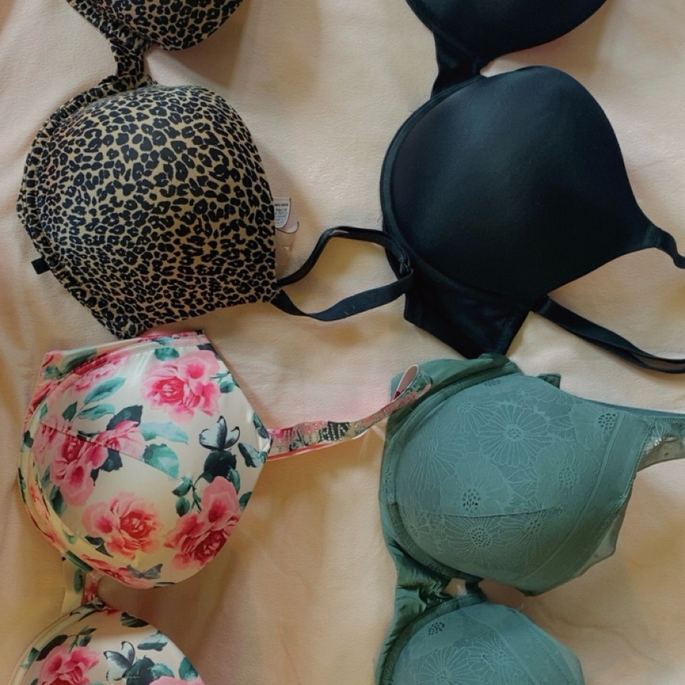 Victoria's Secret Black and Green Bras Intimates Collection